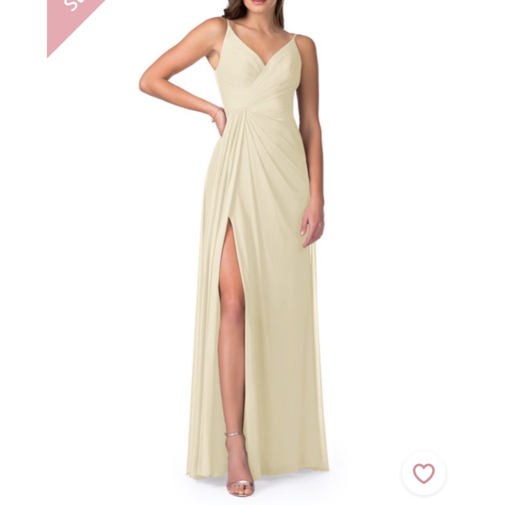 Azazie Evalin dress champagne sz 10